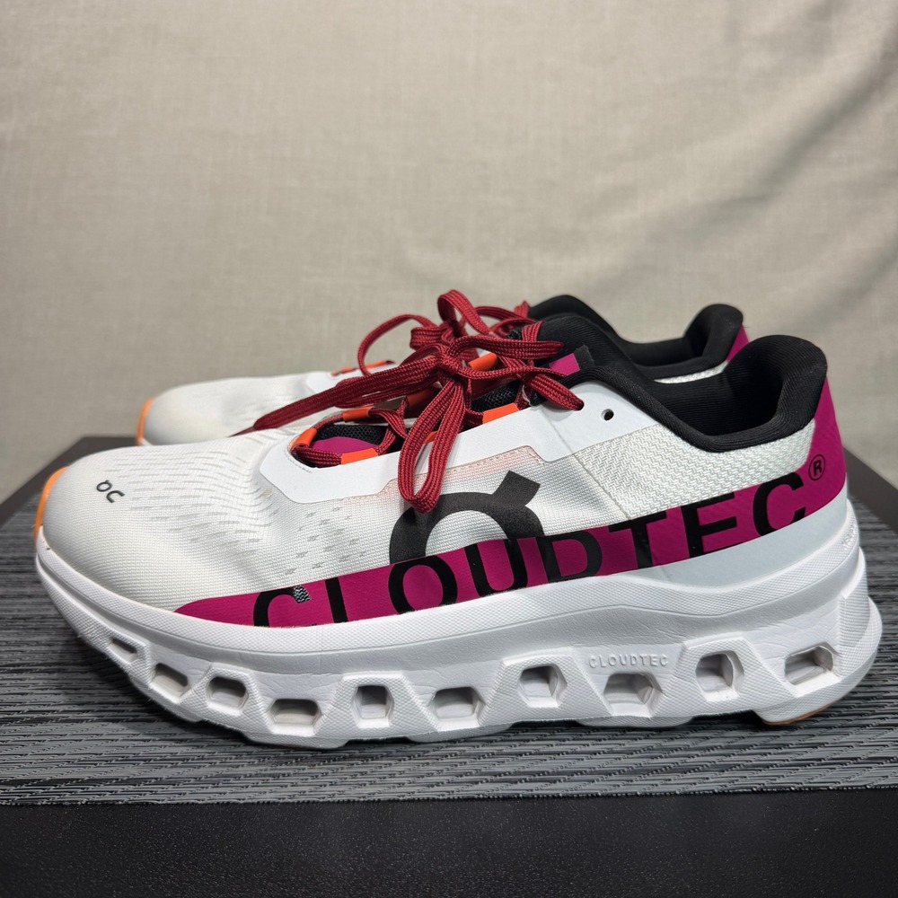 On Cloudmonster Running Shoes - Women 9.5 - White Aurora 61.98129